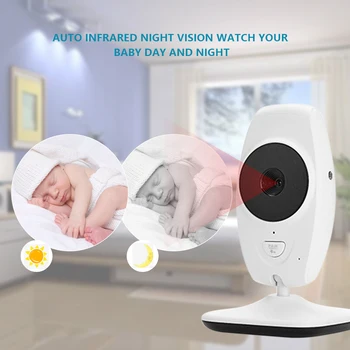 7 Palčni Brezžični Baby Monitor 720P HD Zaslon, Fotoaparat Night Vision Interkom Lullaby Varuška Baby Video Monitor Podpira Zaslon Stikalo