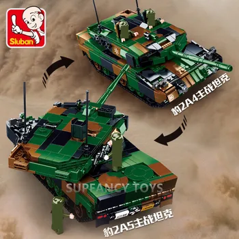 766Pcs Vojaške Leopard 2A5 MBT Tank Sestavljanje modelov Opeke WW2 Vojsko Vojakov gradniki Določa Izobraževalne Igrače za Otroke