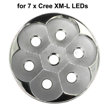 78 mm (D) x 28.8 mm (H) SMO Aluminijasti Reflektor za 7 x Cree XML (1 pc)