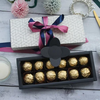 9.5x24.5x3.5 CM preprost satja slog 10 nastavite Čokolada Papir Polje valentinovo, Božič, Rojstni dan, Darila, Škatle za Shranjevanje