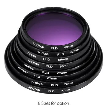 Andoer 55mm Objektiv Filter Komplet UV+CPL+FLD+ND z Nosite Vrečka / Objektiva / Objektiv Imetnik / Tulipanov & Gume Objektiv Nape / Čiščenje Krpo
