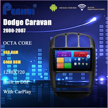 Android Avto DVD Za Dodge Caravan(2000-2007) Avto Radio Večpredstavnostna Video Predvajalnik Navigacija GPS Android 9 Double DIn