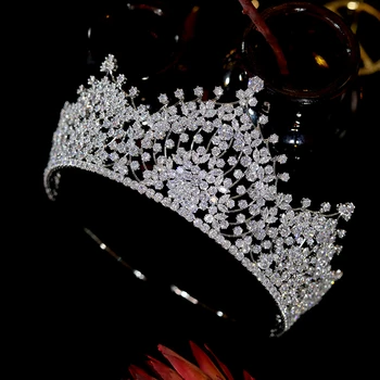 ASNORA Nove Klasične Poročne Krono Poroko Tiara Visoke Kakovosti Poročne Glavo Kristalno Pribor za Lase Princesa Rojstni dan Krono