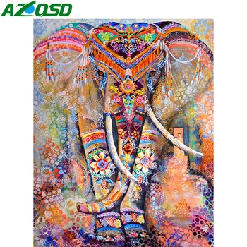 AZQSD Diamond Slikarstvo Slon Navzkrižno Šiv Celoten Kvadratni/Krog Sveder Diamantni Vezenje Živali Mozaik Doma Dekor Darilo Ročno