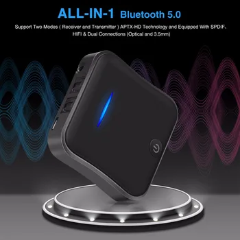 B19 AptX HD Nizke Latence Bluetooth 5.0 Avdio Oddajnik Sprejemnik Glasbe CSR8675 TV PC Brezžični Adapter RCA/SPDIF/3.5 mm Aux Priključek