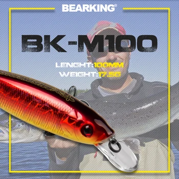 Bearking Volfram kroglice dolgo litje 10 cm za 17,5 g Top model ribolov vab težko vabe potop 1,8 m pisanec strokovno kavelj za ribolov