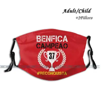 Benfica Campeao 37 Reconquista Darilo Novo 3D Maska Zaščitna Pokrivna Orodje Stroj za Večkratno uporabo Dihanje maske za obraz 1904