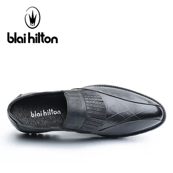 Blai Hilton 2017 Modni moški čevlji Pravega Usnja čevlji Dihanje/Udobno Poslovni Moške Priložnostne Čevlji