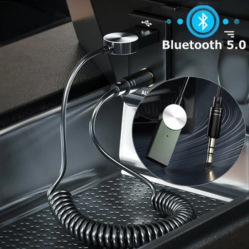 Bluetooth 5.0 Sprejemnik Brezžični Oddajnik Hands-Free (prostoročni Kompleti za vgradnjo v vozilo AUX Audio 3,5 mm Jack Stereo Glasbe Adapter za Avto, Radio, TV Govorijo