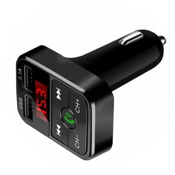Bluetooth Avto FM Oddajnik Brezžični Radijski Adapter za Polnilnik USB MP3 Predvajalnik, Zaslon Lahko Prikaže Pogostost