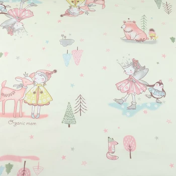 Bombažne Tkanine Krpo Mozaik Tkanin, ki Jih Meter Tkanine Za Šivanje Za Krpanje Fairy Princess Pink 50*160 cm D20