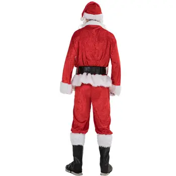 Božič Božiček Kostum Cosplay Božiček Oblačila za maskiranje V Božično Moških 5pcs/veliko Kostum Obleko Za Odrasle vroče