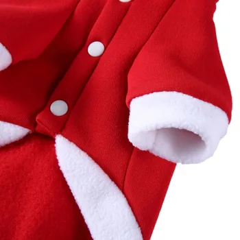Božič Ljubljenčka Psa Kostum Hoodie Zimska Oblačila Za Pse, Hooded Runo Mačka Kuža Toplo Santa Kašmir Plašč