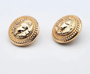 Brezplačna dostava 6pcs/veliko 27mm Visoko-kakovostni kovinski lion gumb Plašč obleko kovinski gumb dekorativni gumbi gumbi Oblačila