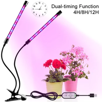 Celoten Spekter LED Grow Light Za Rastline USB 5V lučka čas Posamično pod nadzorom Namizja Rastlin Raste LED Razsvetljavo Rastlin