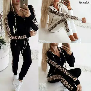 CINESSD 2020 Dame Hoodie Dolg Rokav Leopard Tiskanja Priložnostne Obleko, Prva Izbira za Moda za Dekleta