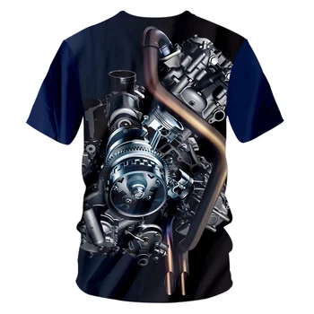 CJLM Nov Prihod Moških Priložnostne Tshirts Kul Tiskanja Motornih Težkih Kovin 3d T-shirt Homme Hip Hop Ulične Punk Stil Tee Unisex Majica