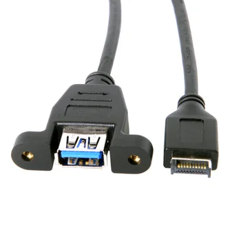 CY USB 3.1 Prednji Panel Header za USB 3.0 Tip A Ženski Podaljšek 50 cm Panel Mount Tip