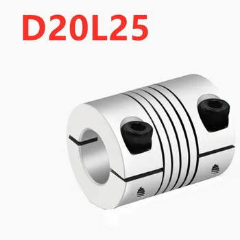 D20L25 1PCS Aluminij Zlitine Koračnih Motornih Prilagodljiv Navijanje Gred Sklopka Spojnik Prilagodljiv Tiskalnik Sklopke
