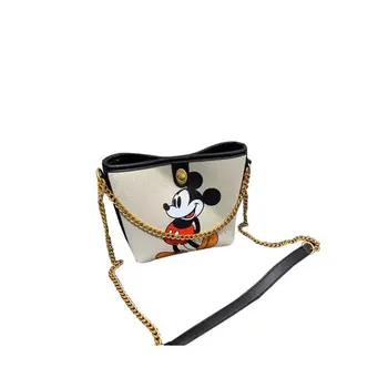 Disney Mini Torba Retro Torba Mickey mouse Platno Vrečko ženske Priložnostne Divje Verige Tote torbice