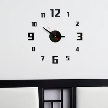 DIY 3D Stenska Ura Quartz uro reloj de pared Sodobno Oblikovanje Ogledalo Dekorativni Ure Evropi Akril Nalepke za dnevno Sobo, Klok