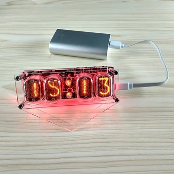 DIY 4-Bitno RGB LED Svetila Digitalna Ura Odbor Nixie Cev Ura za Vgradnjo DIY Elektronskih Retro Desk Clock RGB Cevi, ki Niso Vključeni