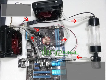DIY PC gaming CPU Vodni Hladilni Sistem Kit i3 procesor Računalniki Radiator Črpalka Rezervoar hladilnega telesa 240 mm Vode vrstico za gtx650