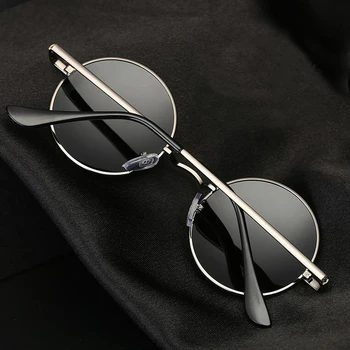 Dokly Čisto Nov Modni Show Slog Pravi Polarizirana sončna Očala Letnik Okrogla sončna Očala UV400 Black Objektiv