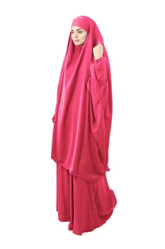 Eid Skromno Muslimanske Ženske Dolgo Khimar Paryer Oblačilo Obleko Sklop 2 Kos Abaya Polno Kritje Islamska Oblačila Tam Kaftan Jilbab Djellaba