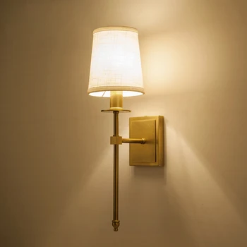 Europen slog zlato stenske luči, ki živijo dekoracijo baker wandlamp za spalnico