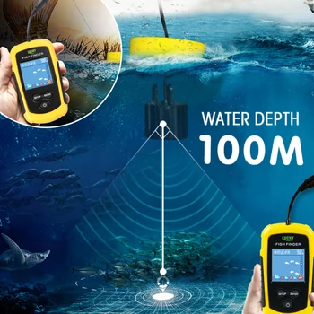 FFC1108-1 Alarm 100M Prenosni Sonar Ribe Iskala Fishing lure Echo C Ribolov Finder Jezero Morski Ribolov
