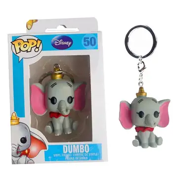 FUNKO POP Disney Risanke Srčkan Žep POP Keychain Dumbo PVC Akcijska Figura, Zbirka Model Igrače Za Otroke, Božična darila