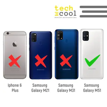 FunnyTech®Primeru pokrovček za Samsung Galaxy M51 l primeru besedno zvezo