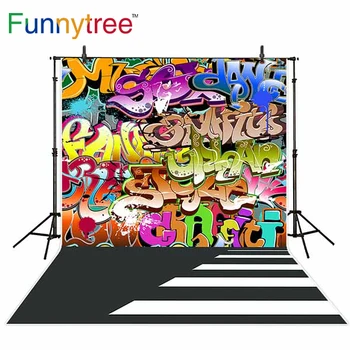 Funnytree okolij za fotografiranje studiu, grafiti, strip cesti strokovno ozadje photocall photobooth foto prop