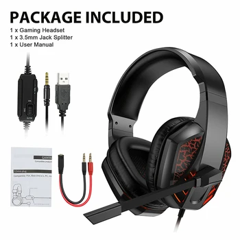 Gaming Headset Pro 3,5 mm Profesionalne Gaming Slušalke 3 Barve Z Mic Glasovni Nadzor/Lučka LED Slušalke Za PC Xbox PS4
