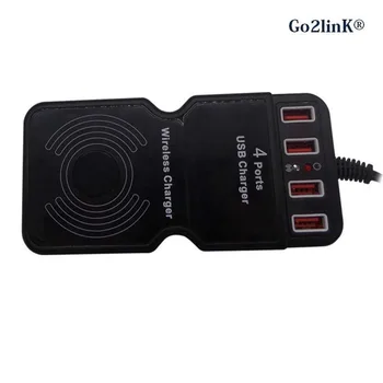 Go2linK Novo 4 Port USB Polnilnik in QI Brezžični Hitro Polnjenje Polnilnik Za Pametni telefon