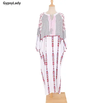 GypsyLady Cvjetnim Tiskanja Maxi Obleke za Ženske Boho Letnik Pomlad Počitnice Plaže Obleke z Dolgimi Rokavi Rese Seksi Dame Oblačenja