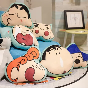 Japonska Voščenka Shin-chan Tiskanje Plišastih Blazino Kawaii Risank Anime Blazine Domači Kavč Dekor Peluche Igrače za Otroke 38 cm 48 cm