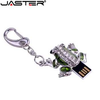 JASTER kovinski žaba kristalno usb flash drive pendrive 4GB 8GB 16GB 32GB pomnilniško kartico memory stick U disk USB 2.0 brezplačna dostava
