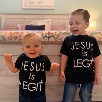 Jezus Je Zakonit Vero Jezus Shrani Malčka Fant Majica Jezus TShirt Malčka Dekle Christian T-Shirt Baby Fantje Dekleta, Bog Je Dober Tee