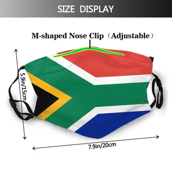 Južna Afrika Zastavo Stroj Trendy Usta Masko s filtrom Windproof Prah Dokaz Držalo zaščitni Pokrov Žarilna za Odrasle