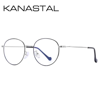 KANASTAL blagovne Znamke Recept Očala Ženske Ultralahkih Kratkovidnost Zlitine Ovalni Okvir Očala Žensko Branje Očala Proti Modri Žarki
