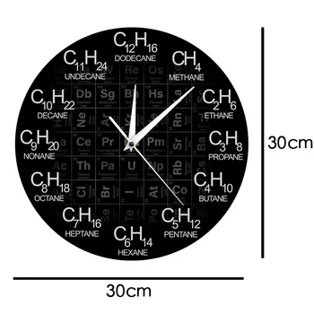 Kemični Element Rednega Dekorativne Stenske Ure Ročno Art Dekor Stenske Ure Darilo Za Kemijo Učitelj Znanosti Kemikalij Ura