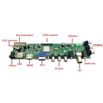 Komplet Za LP171WP4-TL01/LP171WP4-TL03 30pin 1 CCFL LCD TV, VGA, USB, AV Digitalna HDMI Plošča daljinsko DVB-T Krmilnik odbor 1440X900