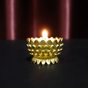 Kovinski svečnik, v Tibetu maslo okova,Zlitine Buda lučka lotus prestol, Ne rja Ne zbledi