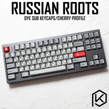 Kprepublic 139 ruske korenine v Rusiji pisave jezik Češnja profil Dye Sub Keycap PBT za gh60 xd60 xd84 cospad tada68 87 104
