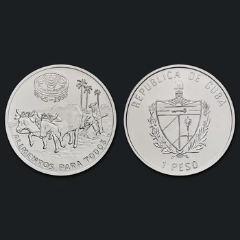 Kubanski 1 peso veliki kovanec goveda (1995 Resnično Izvirno Zbirko Kovancev Unc Originalen Kovanec