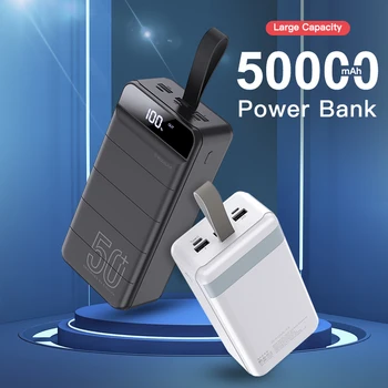 KUULAA Moči Banke 50000mAh Prenosni Polnjenje PowerBank 50000 mAh USB PoverBank Zunanji Polnilec Za Xiaomi Mi iPhone 9 8