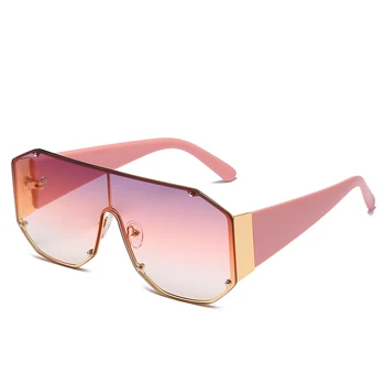 Kvadratni Prevelik sončna Očala Luksuzne blagovne Znamke Oblikovalec Ženske Moški Letnik Kovinska sončna Očala UV400 Odtenki Očala oculos de sol