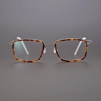 Kvadratni Titana Očal Okvir Moških Kratkovidnost Recept Optični Acetat Očala Okvir Danska Luksuzne Blagovne Znamke Brezvijačno Očala